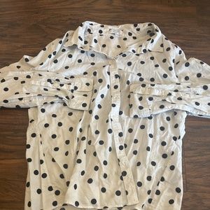 Polka dot button up shirt Crown & Ivy